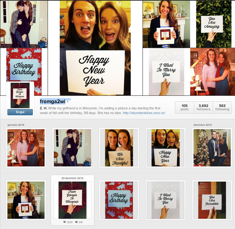 Instagram Love story